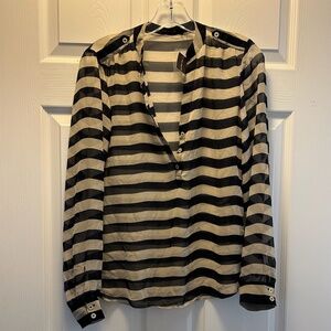 The Limited -  Navy blue & Cream blouse XS - NWT